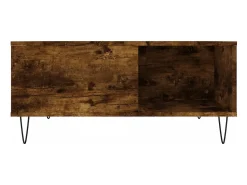 Mesa de centro | Mesa de apoio 80x80x36.5 cm derivados madeira carvalho fumado Castanho