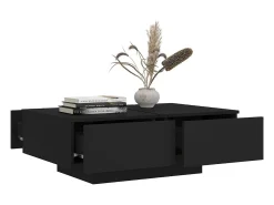 Mesa de centro | Mesa de apoio 90x60x31 cm contraplacado Preto