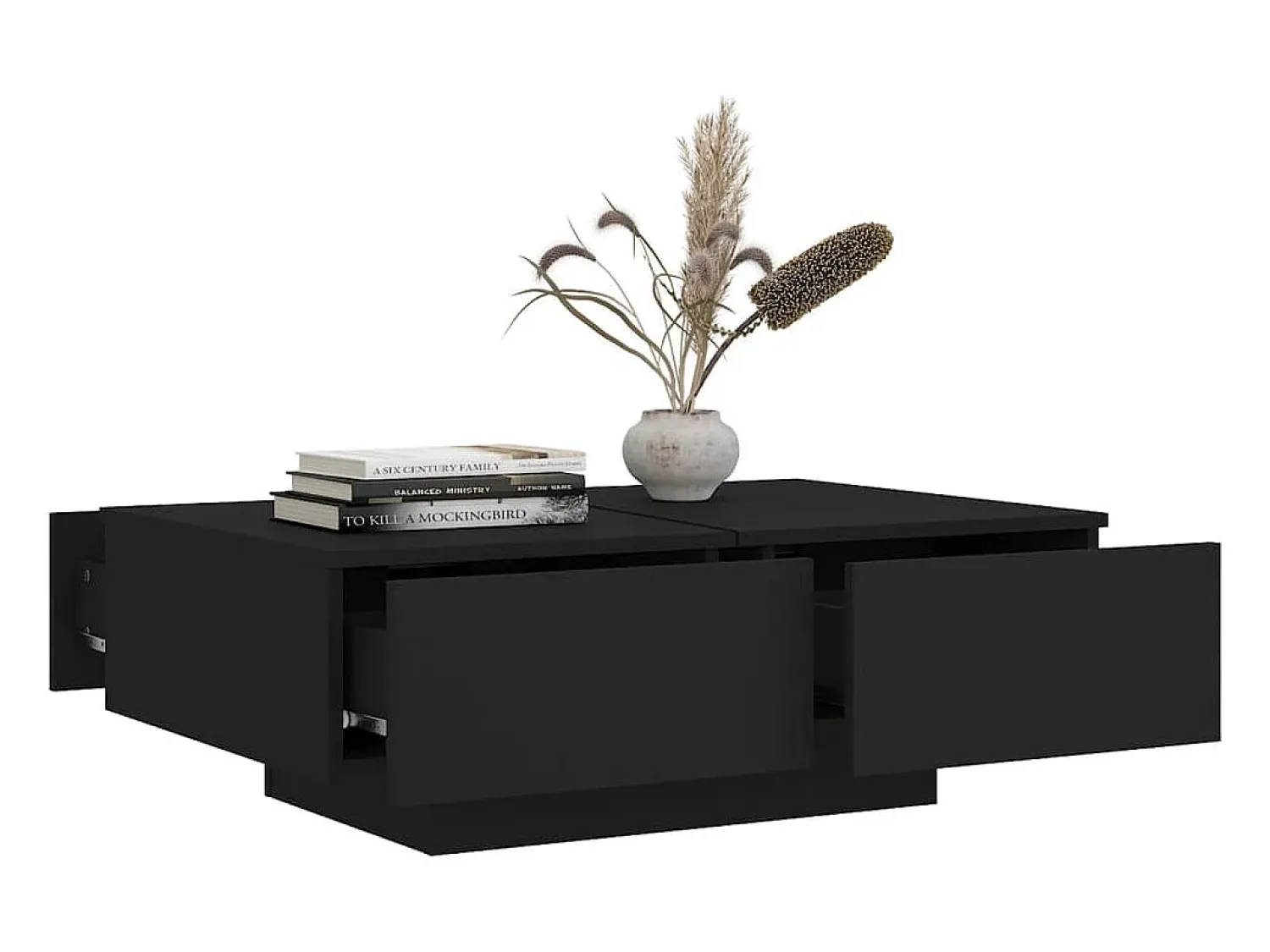 Mesa de centro | Mesa de apoio 90x60x31 cm contraplacado Preto