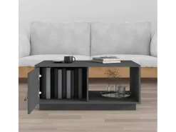 Mesa De Centro* Mesa de centro | Mesa de apoio 80x80x35.5 cm madeira de pinho maciça cinza Cinzento
