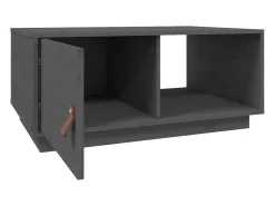 Mesa De Centro* Mesa de centro | Mesa de apoio 80x80x35.5 cm madeira de pinho maciça cinza Cinzento