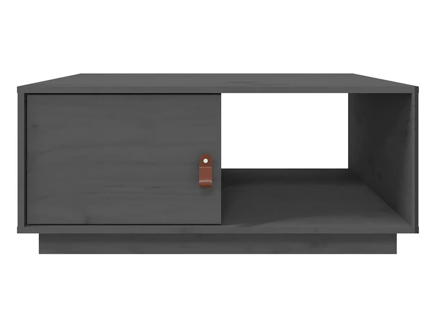 Mesa De Centro* Mesa de centro | Mesa de apoio 80x80x35.5 cm madeira de pinho maciça cinza Cinzento