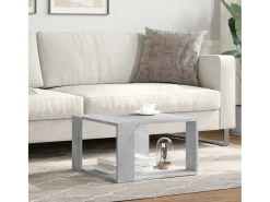 Mesa de centro | Mesa de apoio 51.5x51.5x30 cm derivados madeira cinza-cimento^ Mesa De Centro