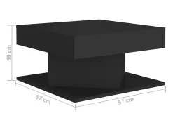 Mesa de centro | Mesa de apoio 57x57x30 cm derivados de madeira^ Mesa De Centro
