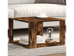 Mesa de centro | Mesa de apoio 51.5x51.5x30cm derivados madeira carvalho fumado^ Mesa De Centro