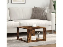 Mesa de centro | Mesa de apoio 51.5x51.5x30cm derivados madeira carvalho fumado^ Mesa De Centro