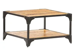 Mesa de centro | Mesa de apoio | Mesa de café 60x60x35 cm madeira de mangueira maciça^ Mesa De Centro