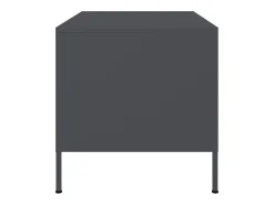 Outlet Mesa de centro | Mesa de apoio | Mesa de café 68x50x50.5 cm aço antracite Preto