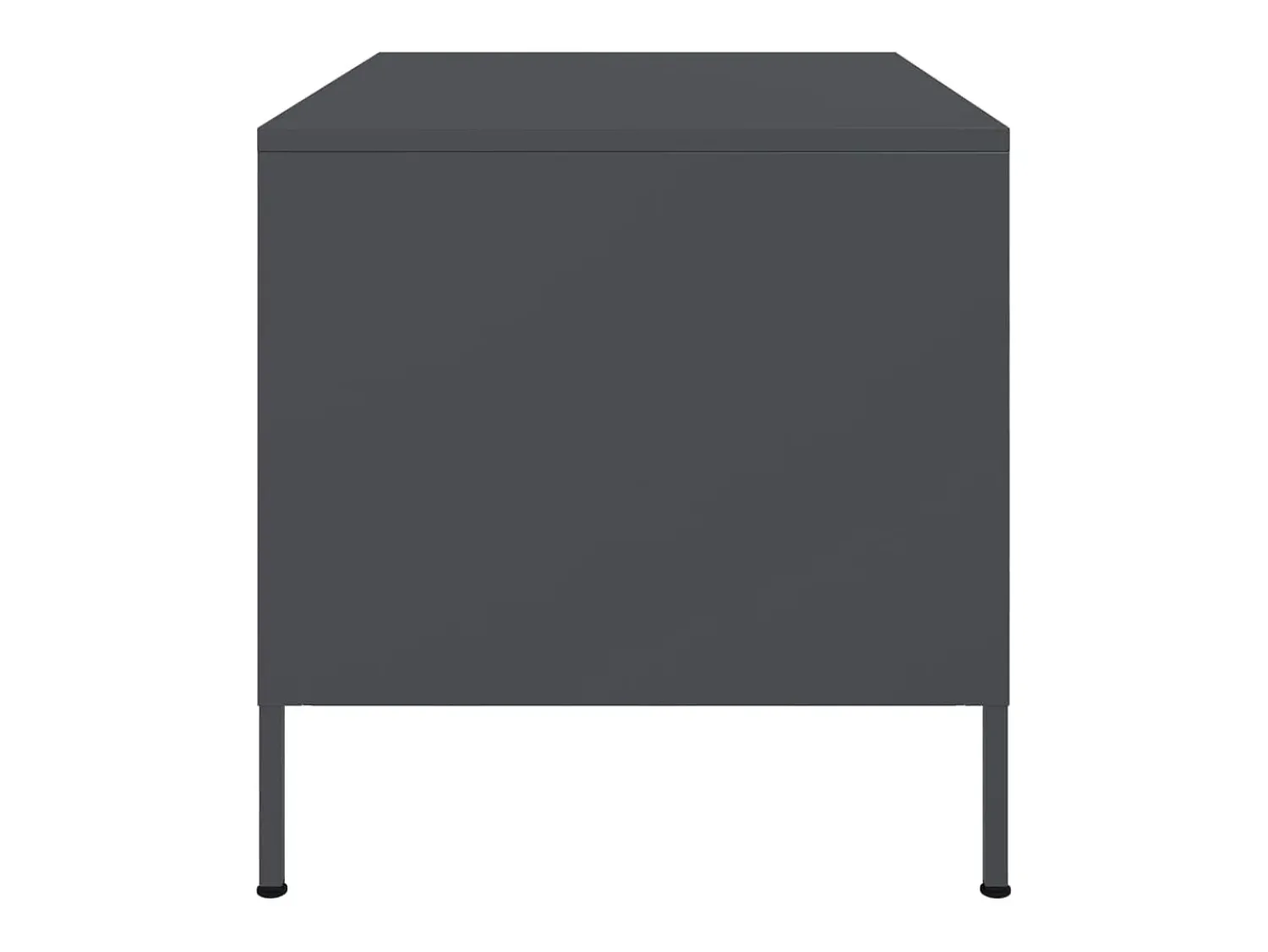 Outlet Mesa de centro | Mesa de apoio | Mesa de café 68x50x50.5 cm aço antracite Preto