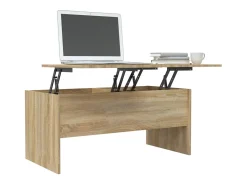 Mesa de centro | Mesa de apoio102x50.5x46.5cm madeira processada carvalho sonoma^ Mesa De Centro