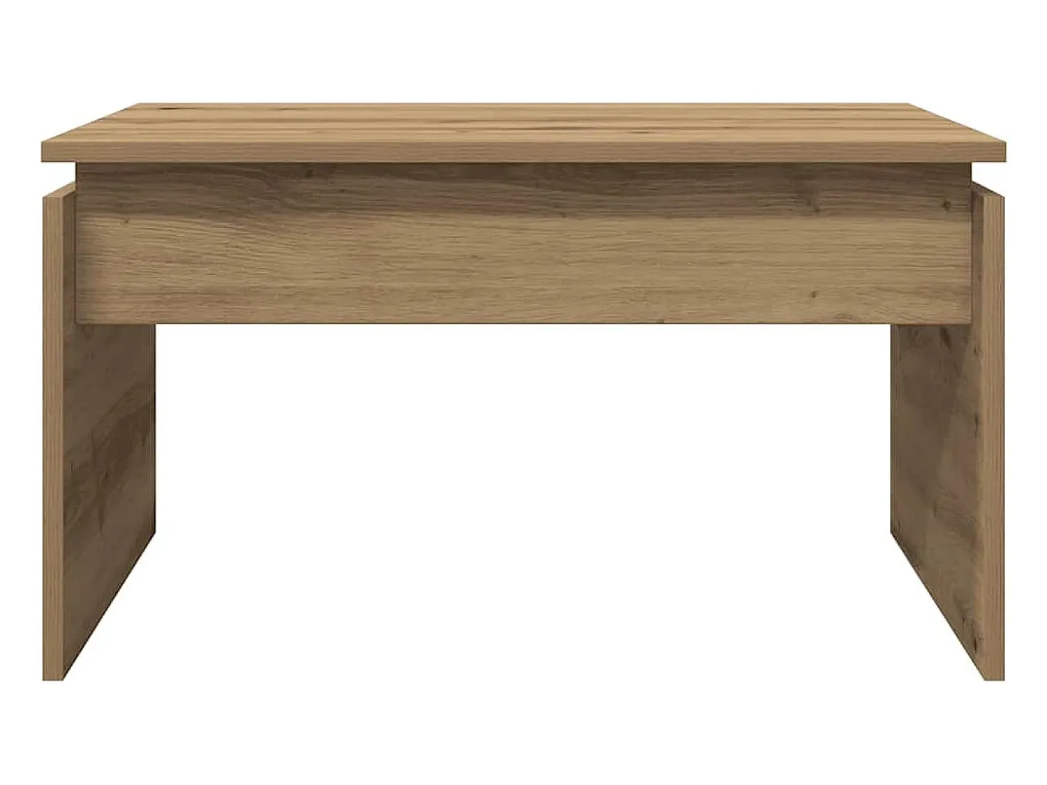 Mesa De Centro* Mesa de centro | Mesa de apoio 68x50x38 cm deriv. madeira carvalho artisiano Castanho