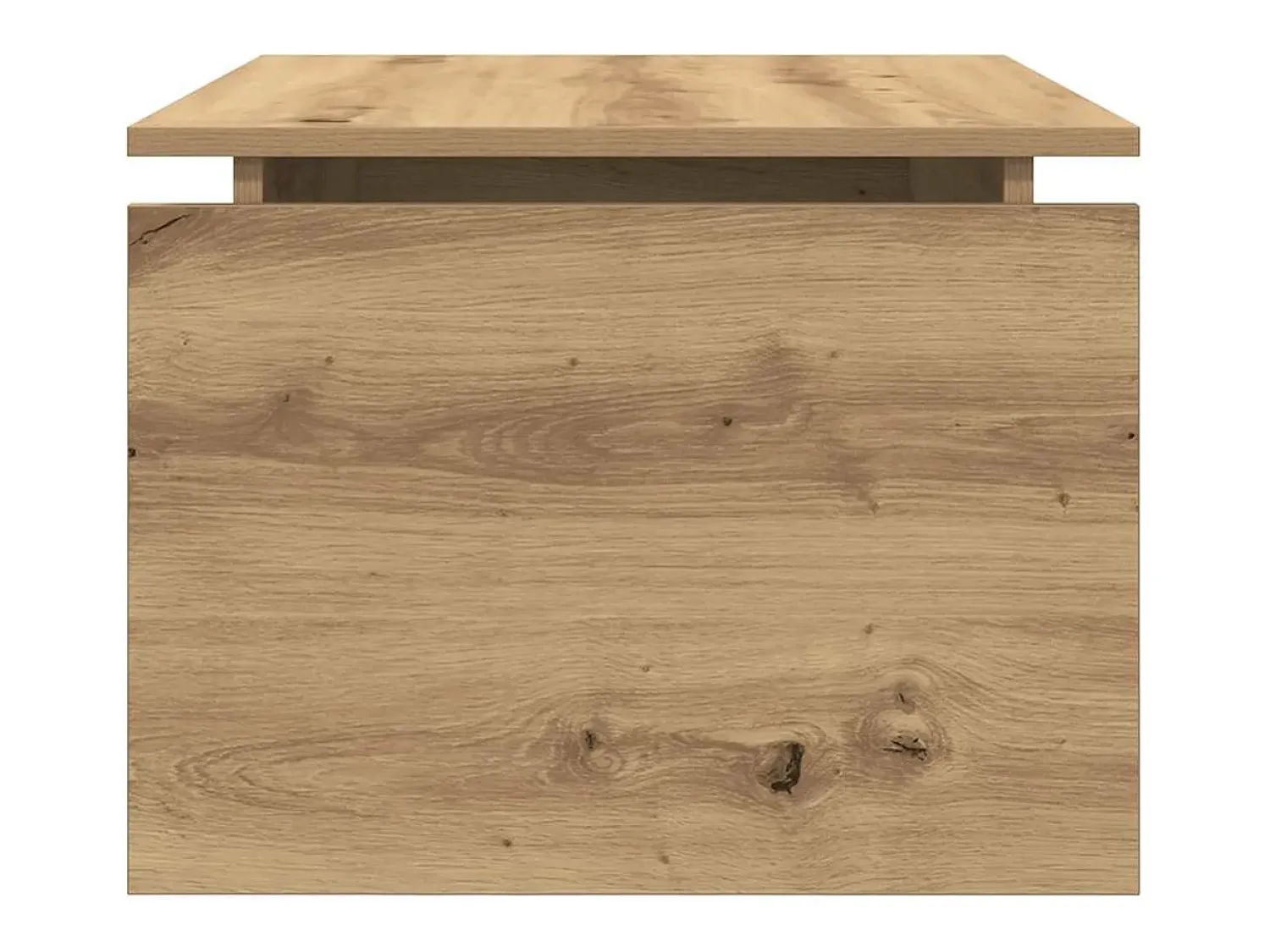 Mesa De Centro* Mesa de centro | Mesa de apoio 68x50x38 cm deriv. madeira carvalho artisiano Castanho