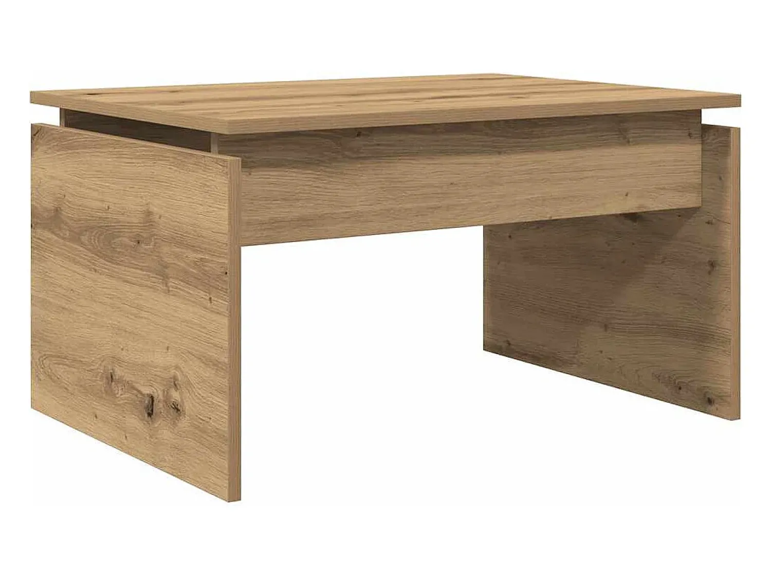 Mesa De Centro* Mesa de centro | Mesa de apoio 68x50x38 cm deriv. madeira carvalho artisiano Castanho