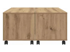 Mesa de centro | Mesa de apoio carvalho artisiano 75x75x38 cm^ Mesa De Centro