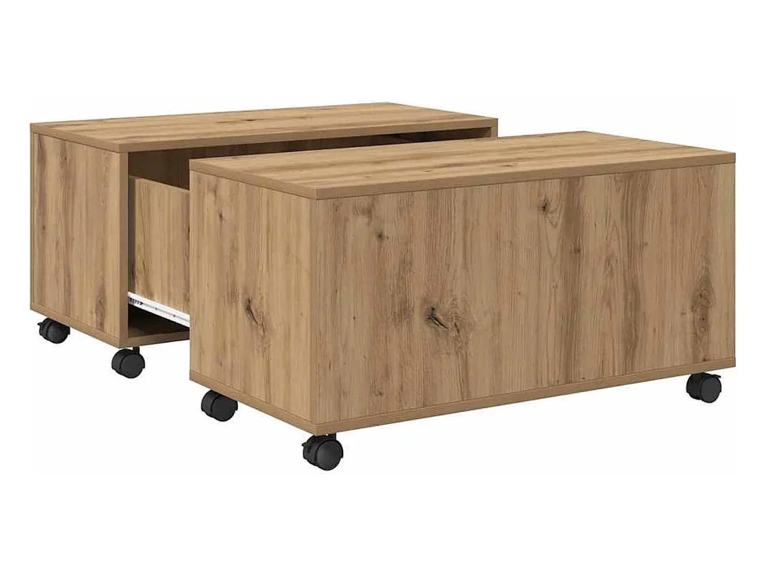 Mesa de centro | Mesa de apoio carvalho artisiano 75x75x38 cm^ Mesa De Centro