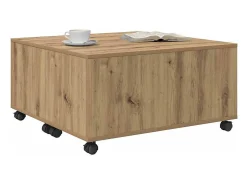Mesa de centro | Mesa de apoio carvalho artisiano 75x75x38 cm^ Mesa De Centro
