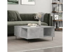 Sale Mesa de centro | Mesa de apoio 80x80x36.5 cm derivados madeira cimento Cinzento