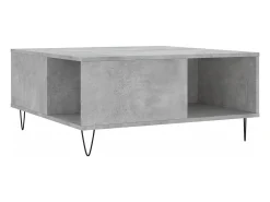 Sale Mesa de centro | Mesa de apoio 80x80x36.5 cm derivados madeira cimento Cinzento