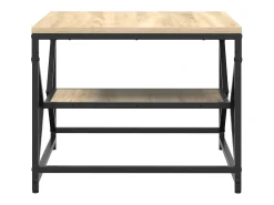 Mesa De Centro| Mesa de centro | Mesa de apoio | Mesa de café Carvalho sonoma 51x50x40 cm Castanho