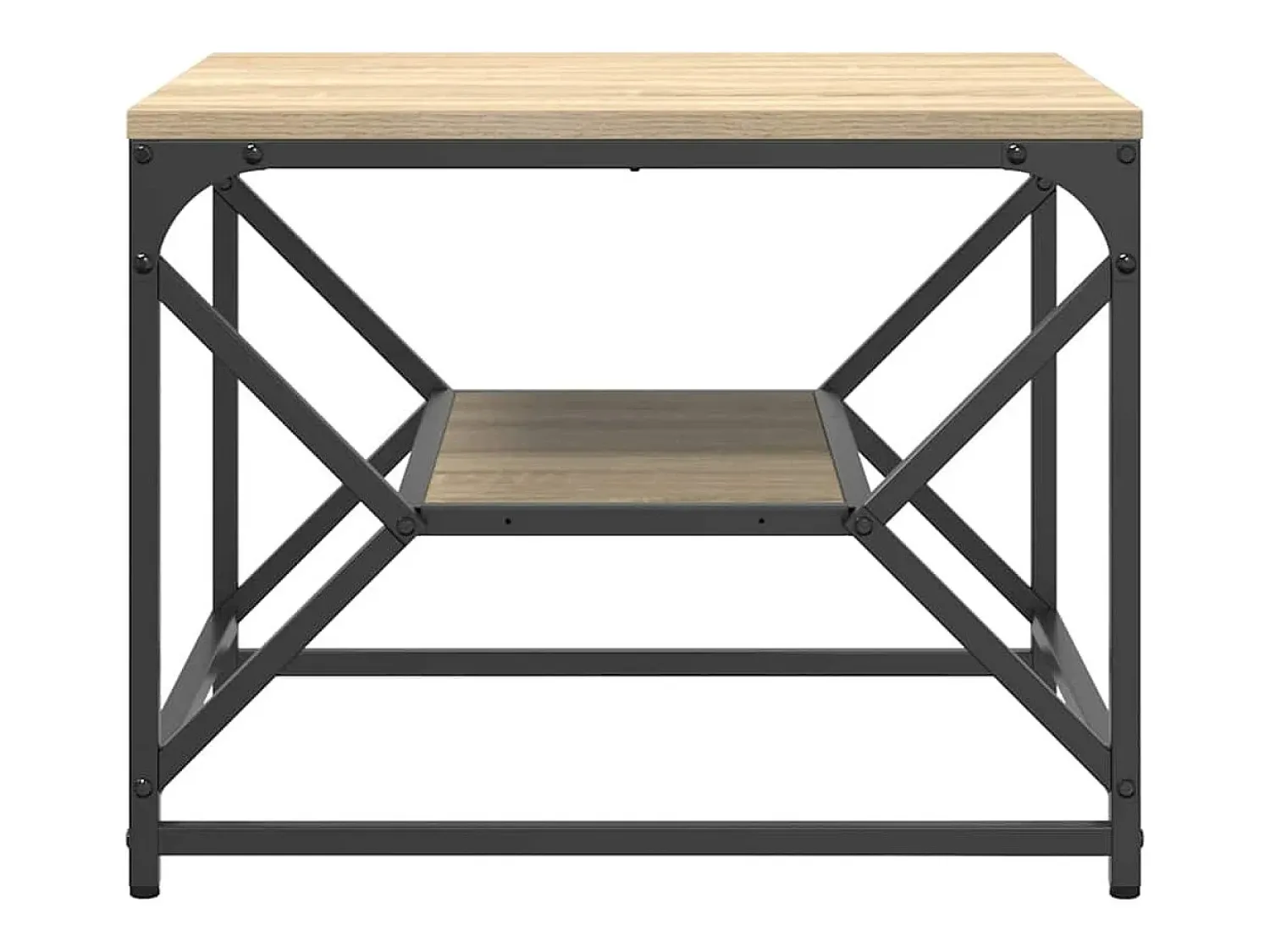 Mesa De Centro| Mesa de centro | Mesa de apoio | Mesa de café Carvalho sonoma 51x50x40 cm Castanho