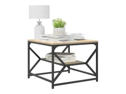 Mesa De Centro| Mesa de centro | Mesa de apoio | Mesa de café Carvalho sonoma 51x50x40 cm Castanho