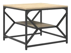 Mesa De Centro| Mesa de centro | Mesa de apoio | Mesa de café Carvalho sonoma 51x50x40 cm Castanho
