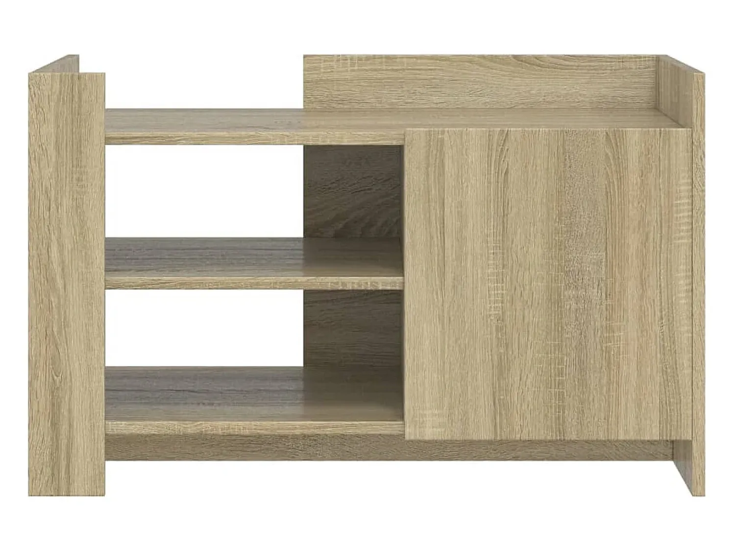 Mesa De Centro* Mesa de centro | Mesa de apoio 80x50x50 cm derivados de madeira carvalho sonoma Castanho