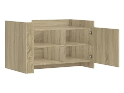 Mesa De Centro* Mesa de centro | Mesa de apoio 80x50x50 cm derivados de madeira carvalho sonoma Castanho