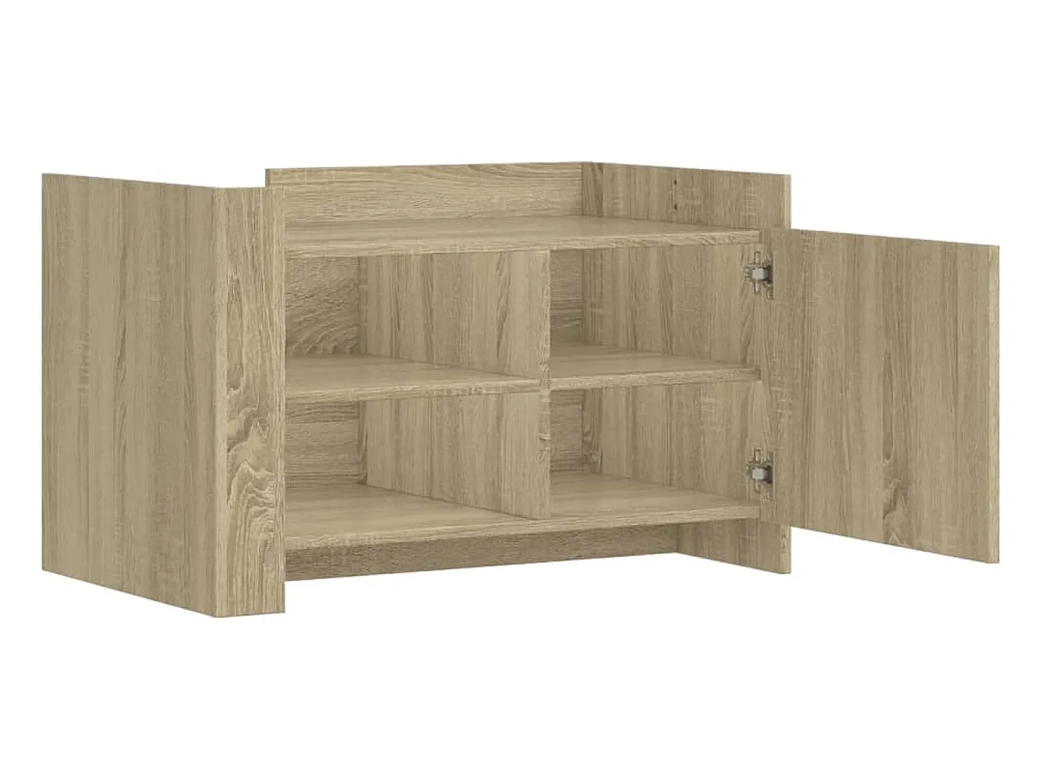 Mesa De Centro* Mesa de centro | Mesa de apoio 80x50x50 cm derivados de madeira carvalho sonoma Castanho