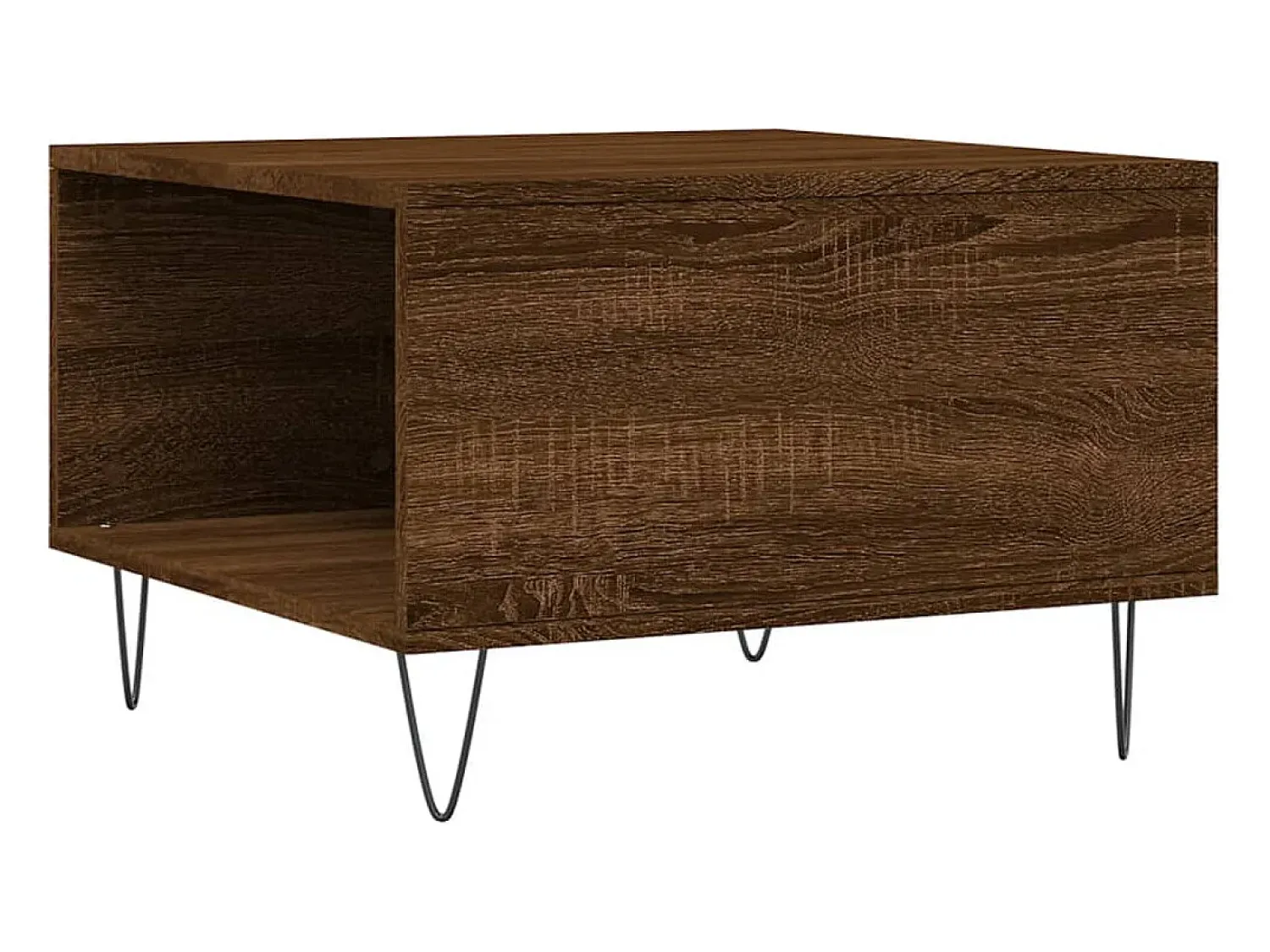 Mesa De Centro| Mesa de centro | Mesa de apoio 55x55x36.5cm derivados madeira carvalho Castanho