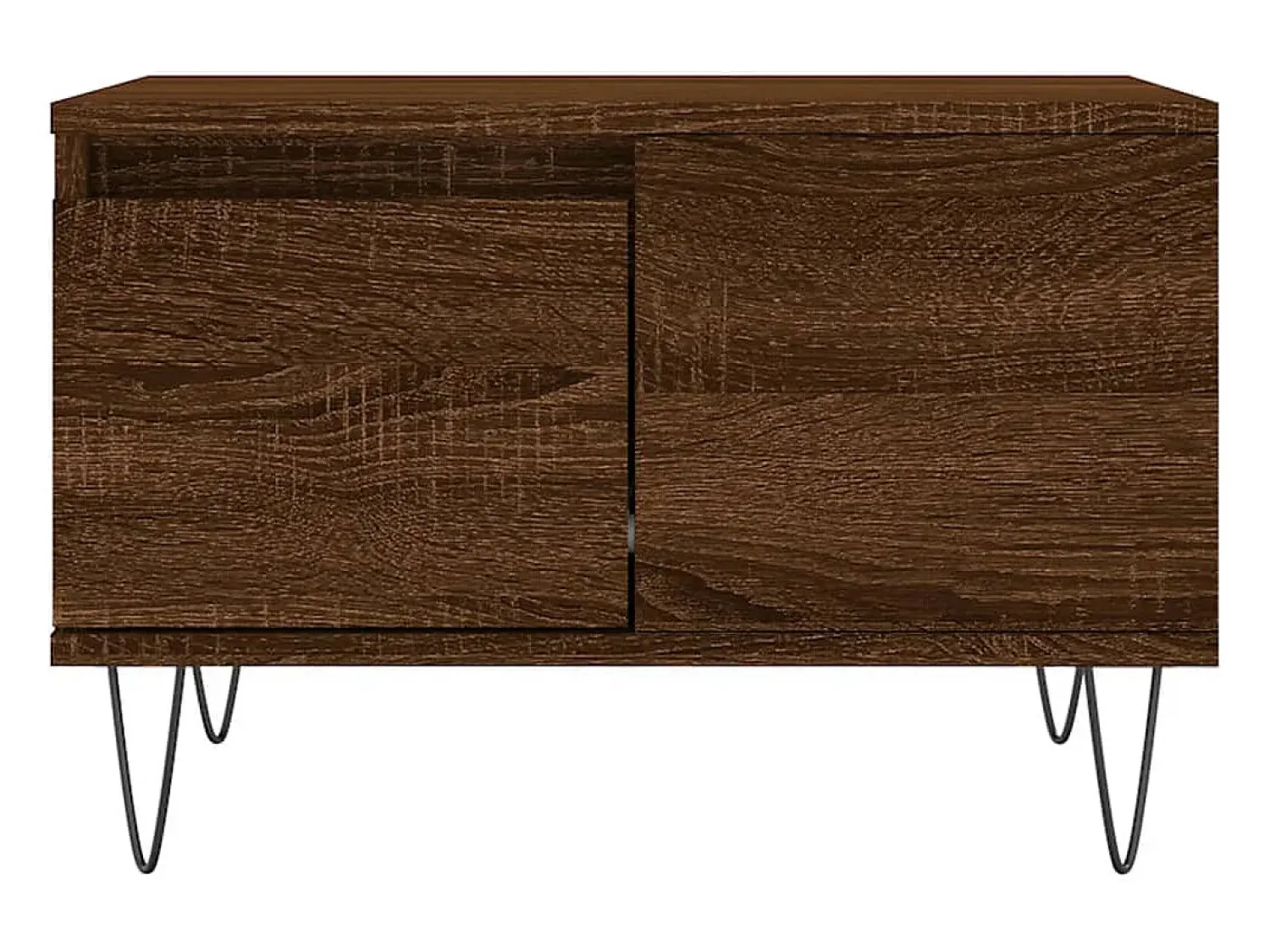 Mesa De Centro| Mesa de centro | Mesa de apoio 55x55x36.5cm derivados madeira carvalho Castanho