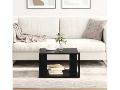 Mesa De Centro| Mesa de centro | Mesa de apoio Carvalho 51.5x51.5x30 cm Preto
