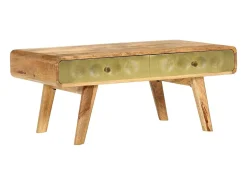 Mesa De Centro* Mesa de centro | Mesa de apoio madeira de mangueira maciça 90x50x40 cm Castanho