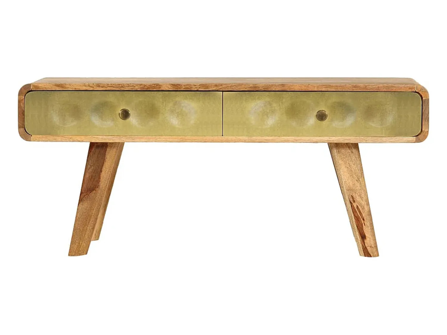 Mesa De Centro* Mesa de centro | Mesa de apoio madeira de mangueira maciça 90x50x40 cm Castanho