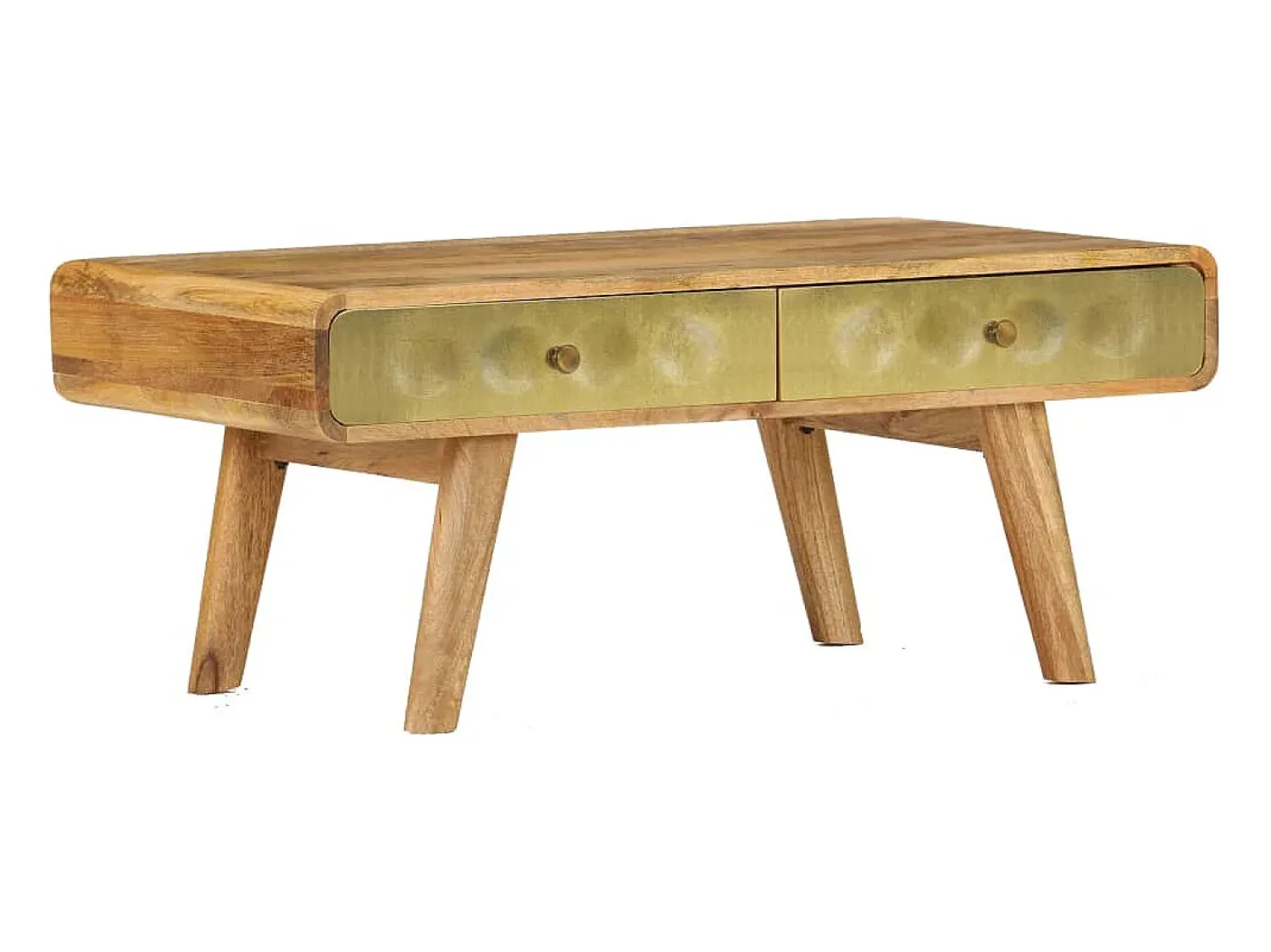 Mesa De Centro* Mesa de centro | Mesa de apoio madeira de mangueira maciça 90x50x40 cm Castanho
