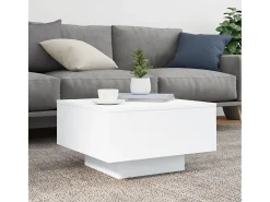 Mesa De Centro* Mesa de centro | Mesa de apoio 55x55x31 cm derivados de madeira Branco