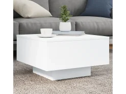Mesa De Centro* Mesa de centro | Mesa de apoio 55x55x31 cm derivados de madeira Branco