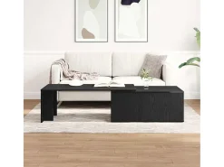 Mesa De Centro| Mesa de centro | Mesa de apoio Carvalho 150x50x35 cm Preto