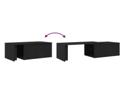 Mesa De Centro| Mesa de centro | Mesa de apoio Carvalho 150x50x35 cm Preto