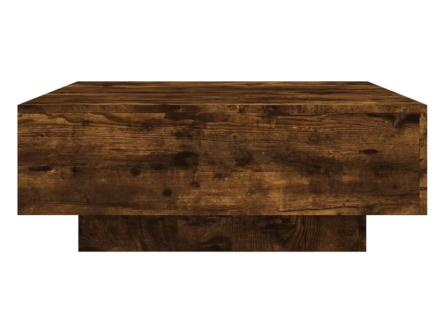 Mesa De Centro| Mesa de centro | Mesa de apoio com luzes LED 80x80x31 cm carvalho fumado Castanho