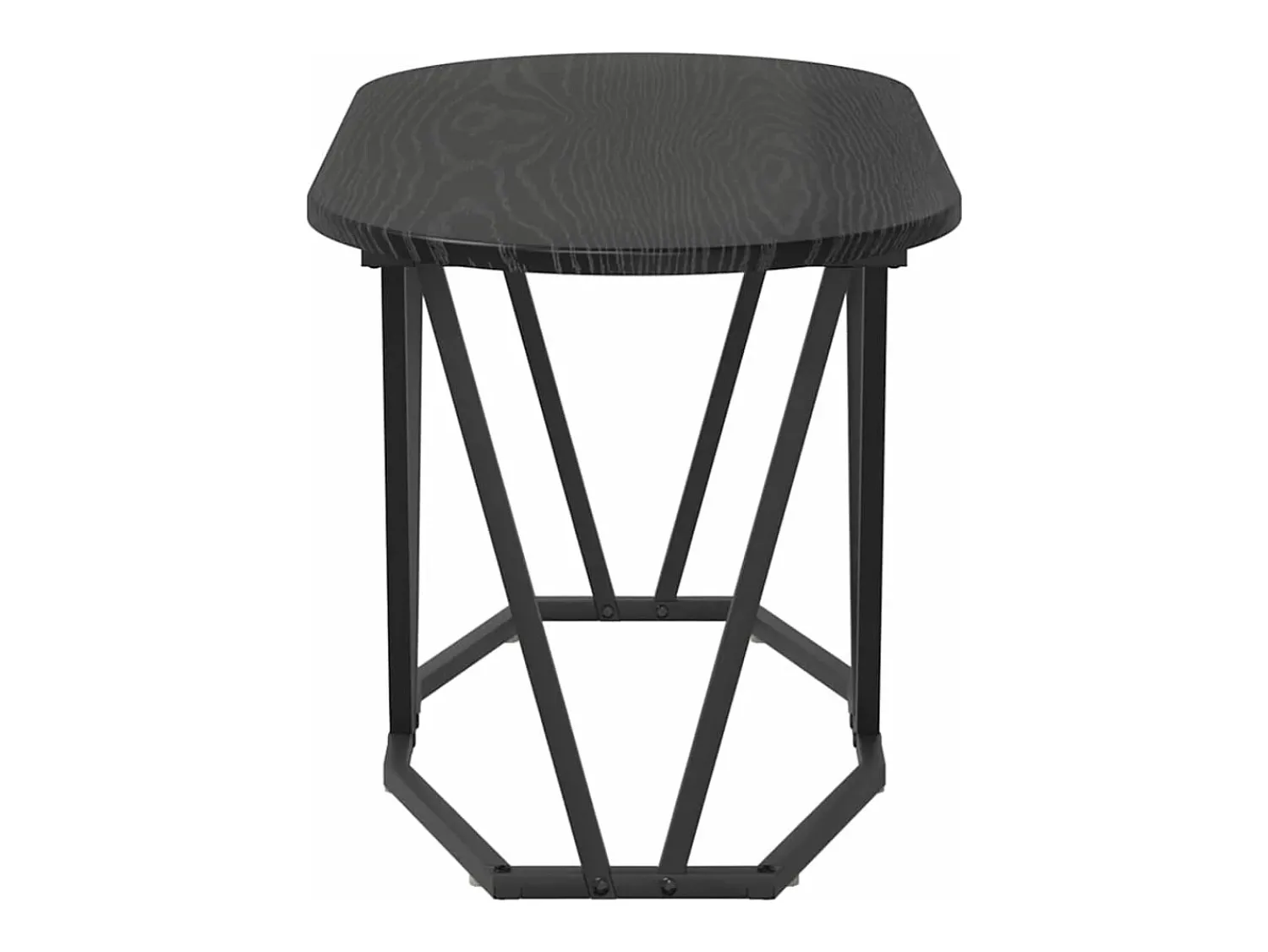 Mesa De Centro| Mesa de centro | Mesa de apoio Carvalho 80x40x40.5 cm Preto