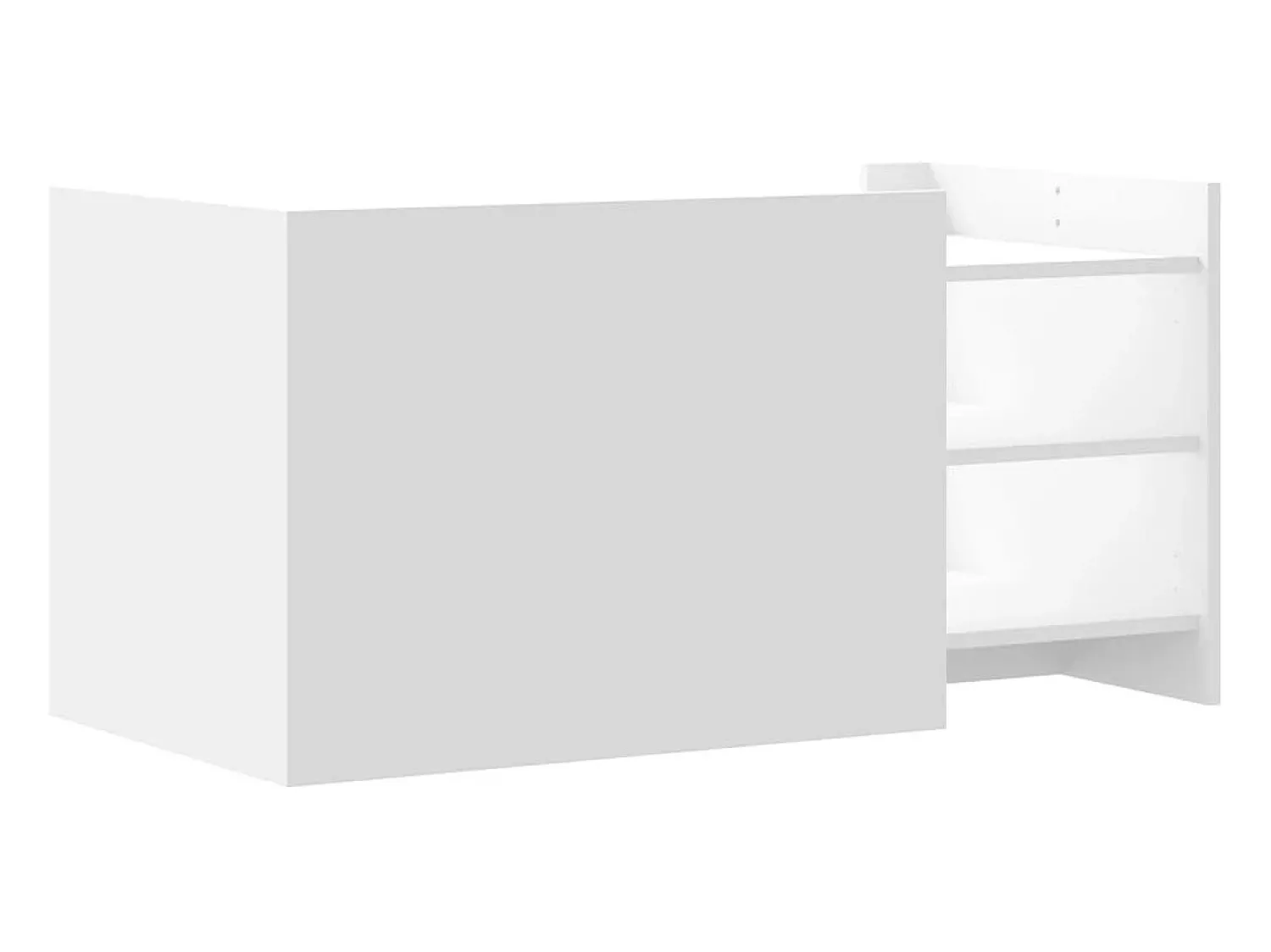 Outlet Mesa de centro | Mesa de apoio 100x50x50 cm derivados de madeira Branco