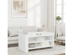 Outlet Mesa de centro | Mesa de apoio 100x50x50 cm derivados de madeira Branco