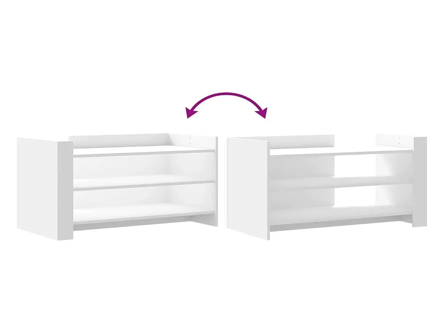 Outlet Mesa de centro | Mesa de apoio 100x50x50 cm derivados de madeira Branco