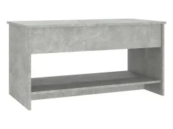Mesa De Centro| Mesa de centro | Mesa de apoio 102x50x52.5cm madeira processada cinza cimento Cinzento