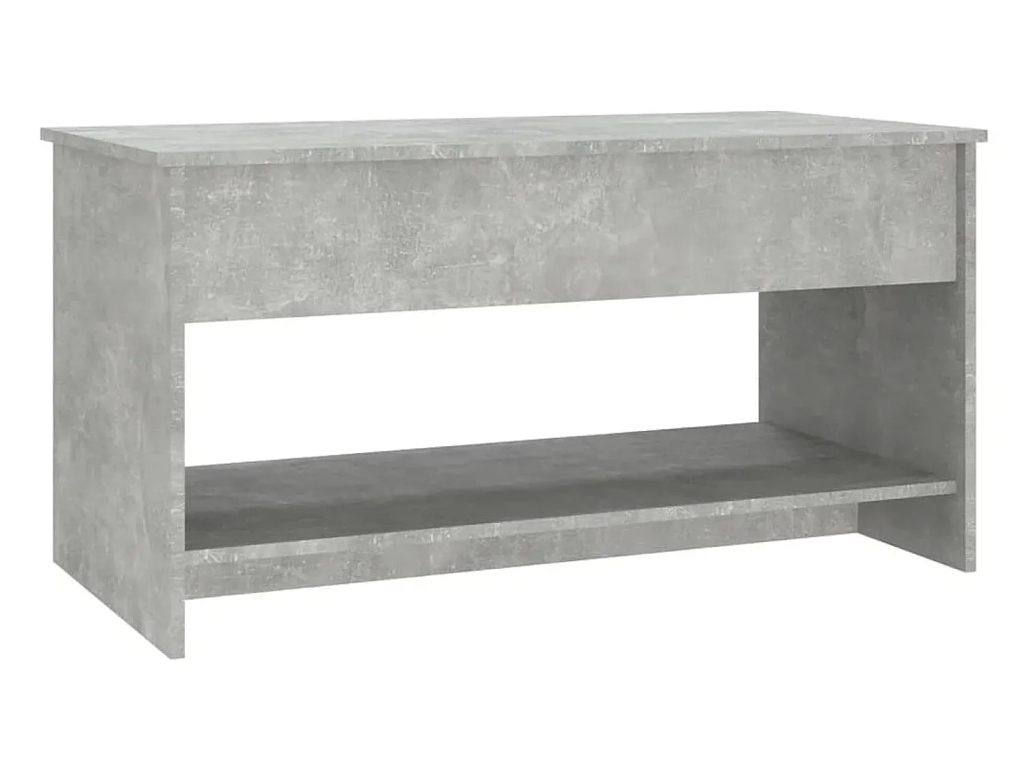 Mesa De Centro| Mesa de centro | Mesa de apoio 102x50x52.5cm madeira processada cinza cimento Cinzento