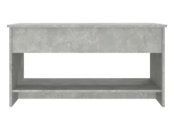 Mesa De Centro| Mesa de centro | Mesa de apoio 102x50x52.5cm madeira processada cinza cimento Cinzento