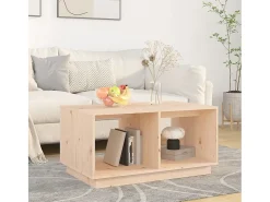 Mesa De Centro| Mesa de centro | Mesa de apoio | Mesa de café 80x50x40 cm madeira de pinho maciça Castanho