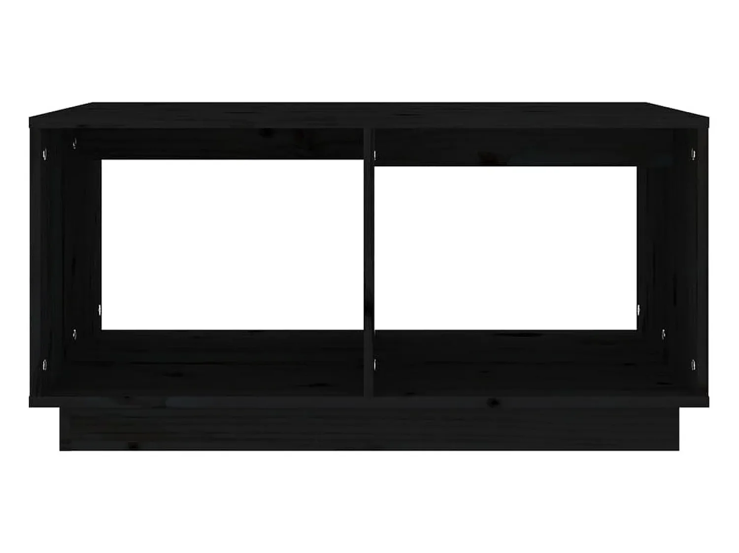 Mesa De Centro* Mesa de centro | Mesa de apoio 80x50x40 cm madeira de pinho maciça Preto