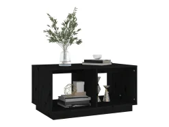 Mesa De Centro* Mesa de centro | Mesa de apoio 80x50x40 cm madeira de pinho maciça Preto